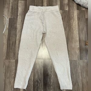 Cozy/fuzzy material pants